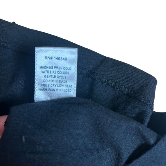 AMO Black Flutter Sleeve Tshirt Womens Size S - Picture 4 of 5